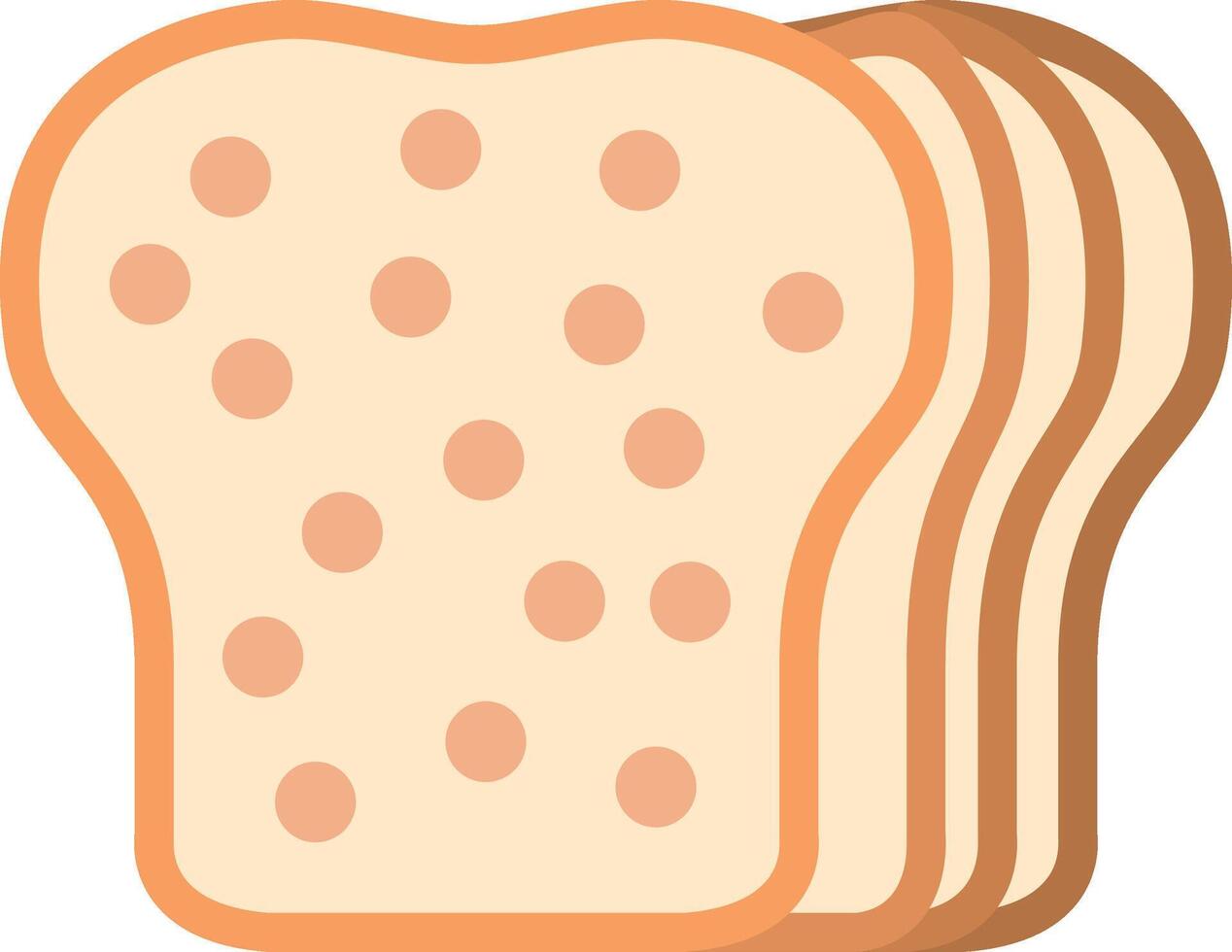 Bread Flat Multicolored Icon Design vector