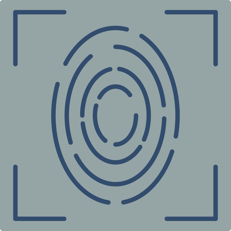 Fingerprint Flat Multicolored Icon Design vector