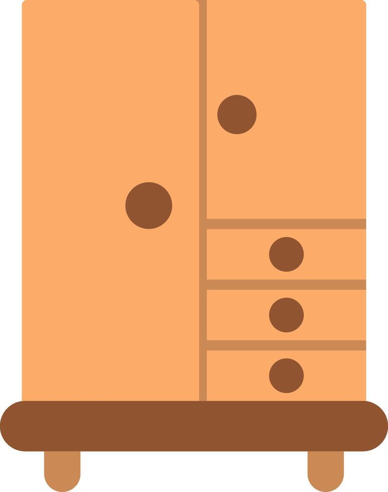 Closet Flat Multicolored Icon Design vector