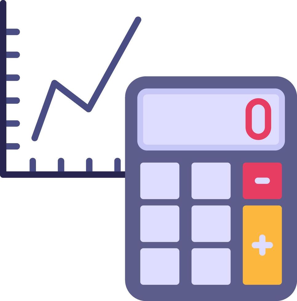 Accounting Flat Multicolored Icon Design vector