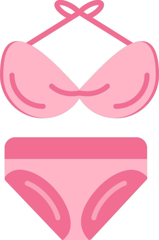 Bikini Flat Multicolored Icon Design vector