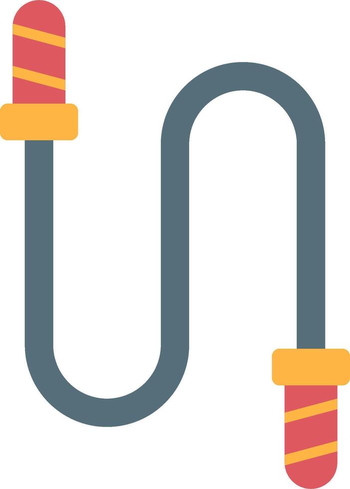 Jumping Rope Flat Multicolored Icon Design vector