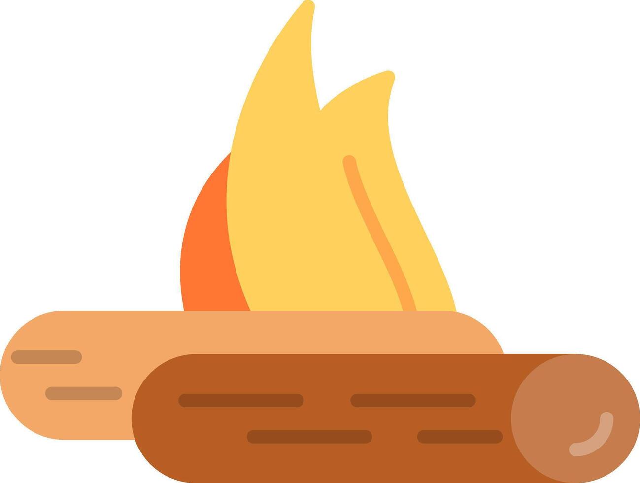 Bon Fire Flat Multicolored Icon Design vector