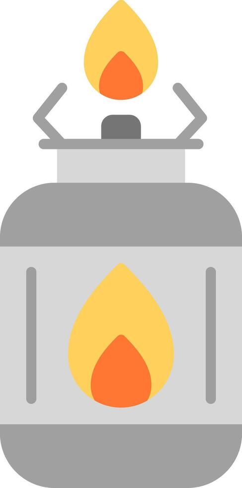 Camping Gas Flat Multicolored Icon Design vector