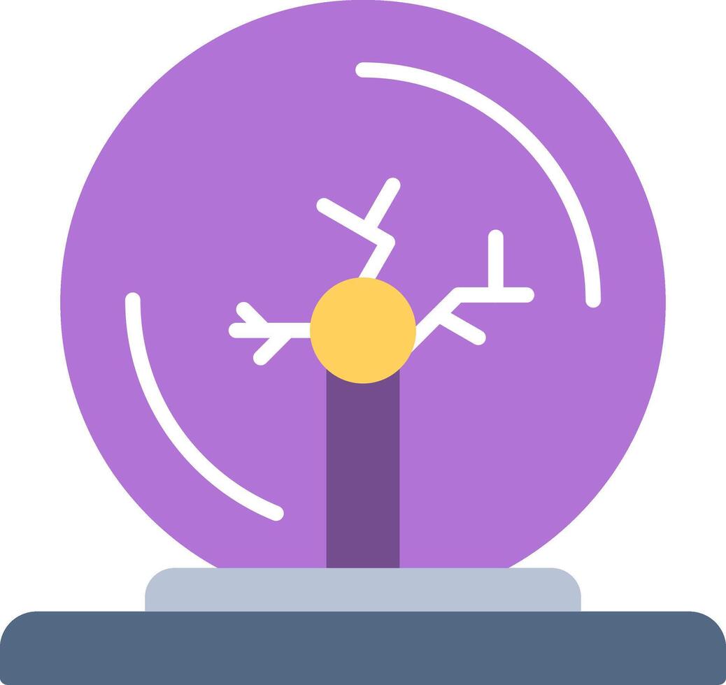 Plasma Ball Flat Multicolored Icon Design vector