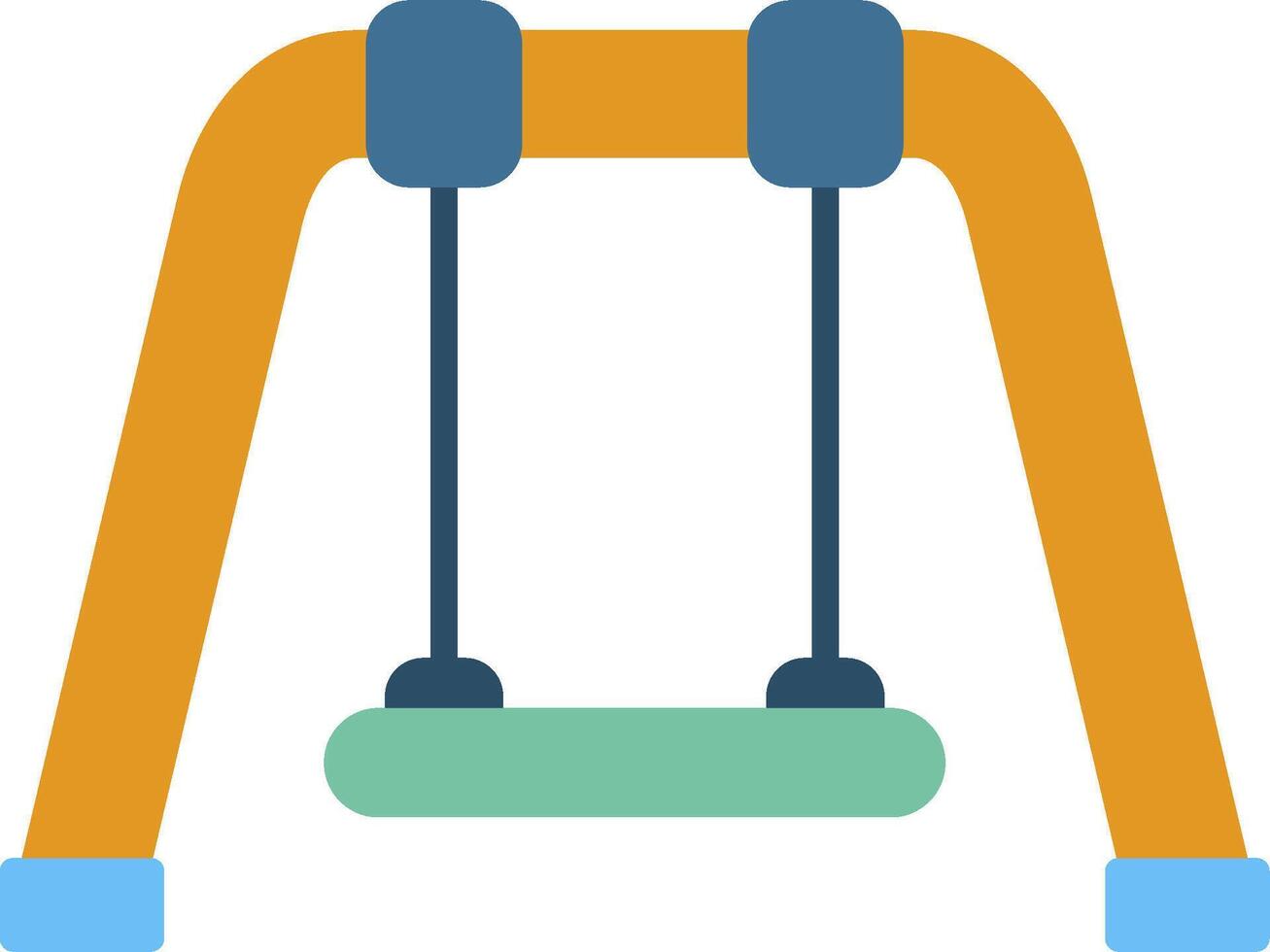 Swing Flat Multicolored Icon Design vector