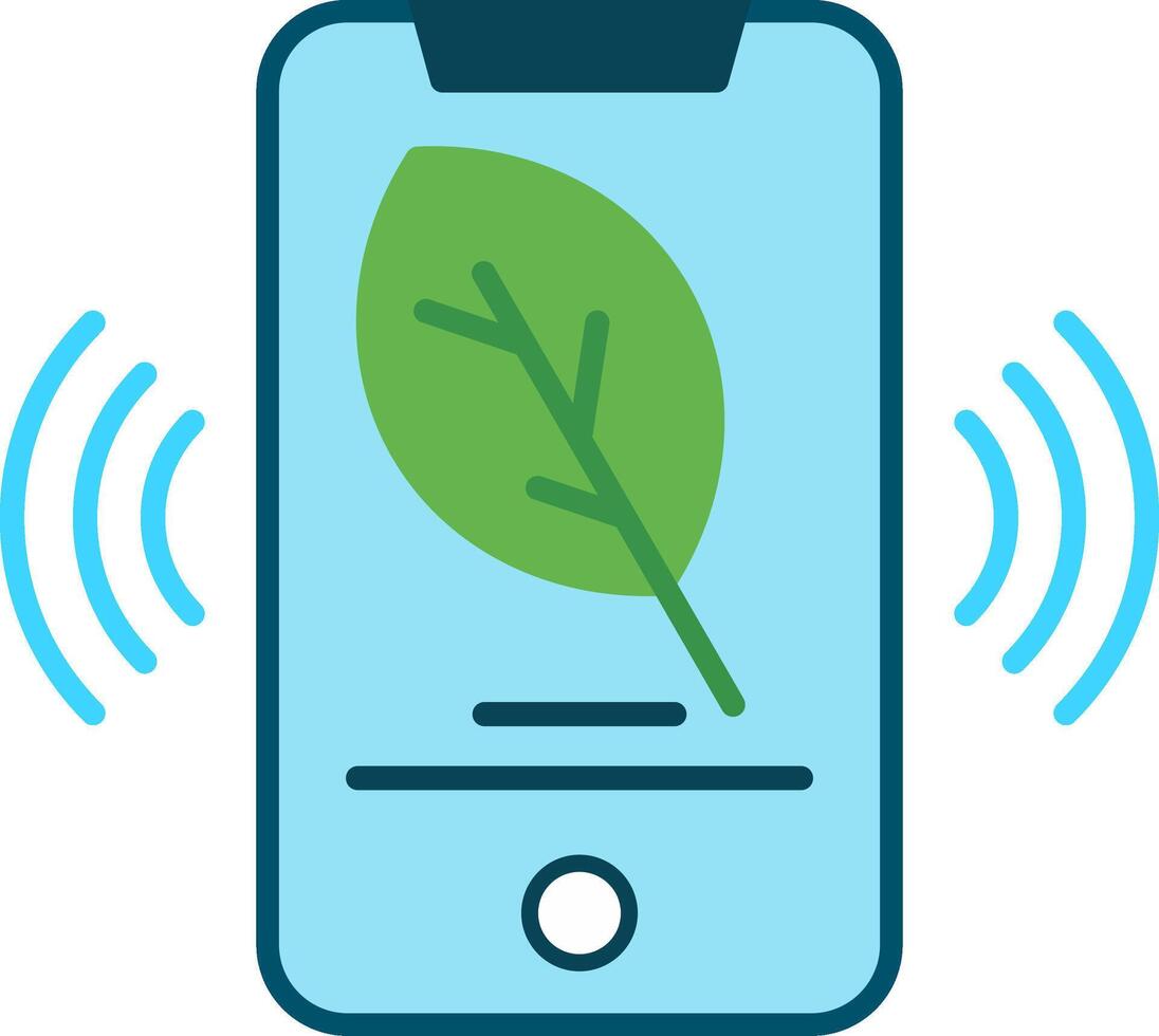Mobile app for the green leaf vector