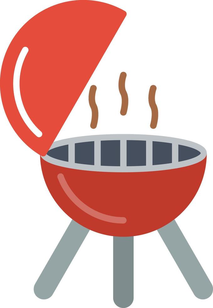 Bbq Flat Multicolored Icon Design vector