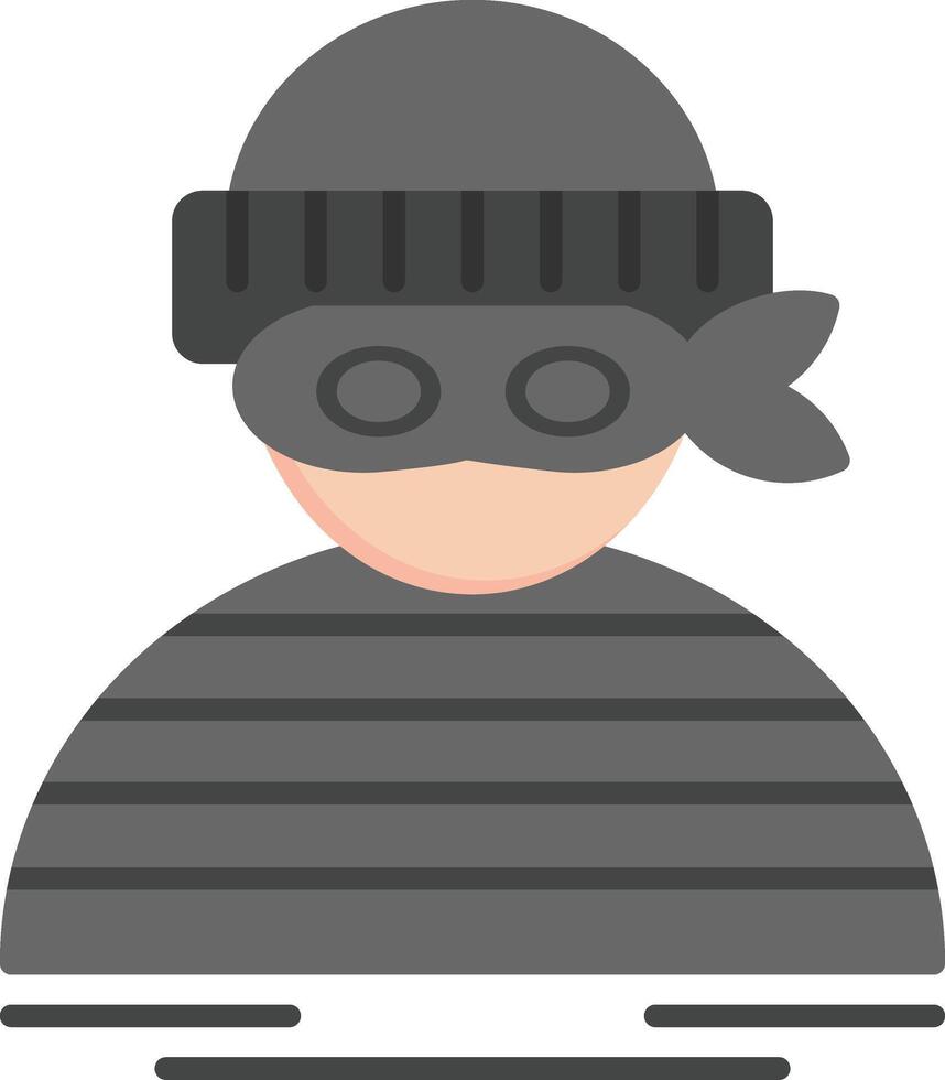 Thief Flat Multicolored Icon Design vector