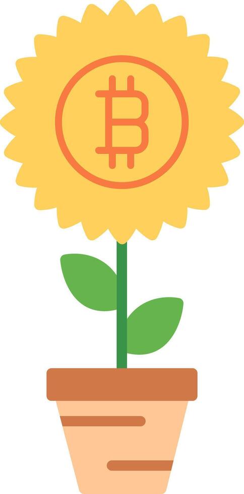 Sun Flower Flat Multicolored Icon Design vector