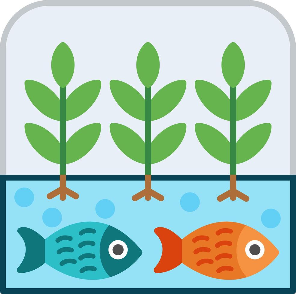 Hydroponic Flat Multicolored Icon Design vector