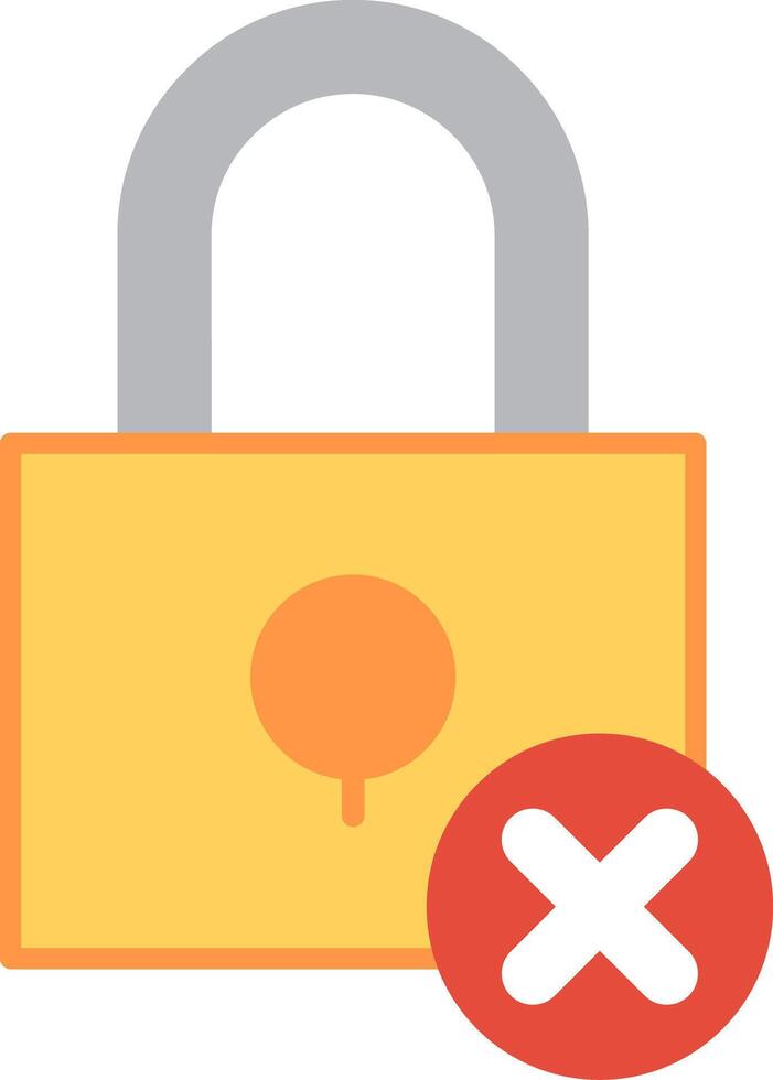 Insecure Flat Multicolored Icon Design vector