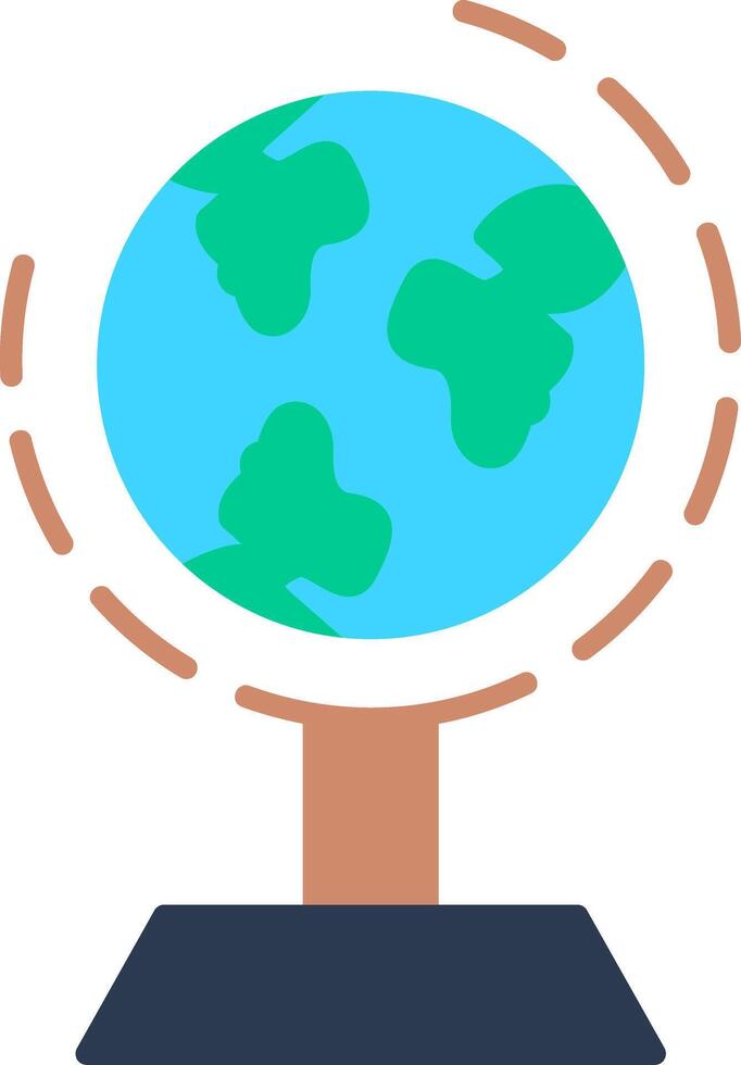 Geography Flat Multicolored Icon Design vector