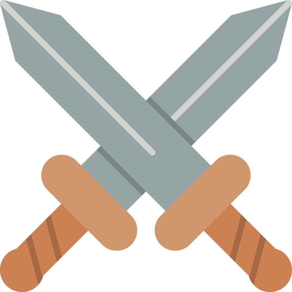 Sword Flat Multicolored Icon Design vector
