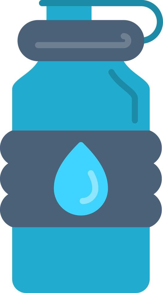 Water Bottle Flat Multicolored Icon Design vector