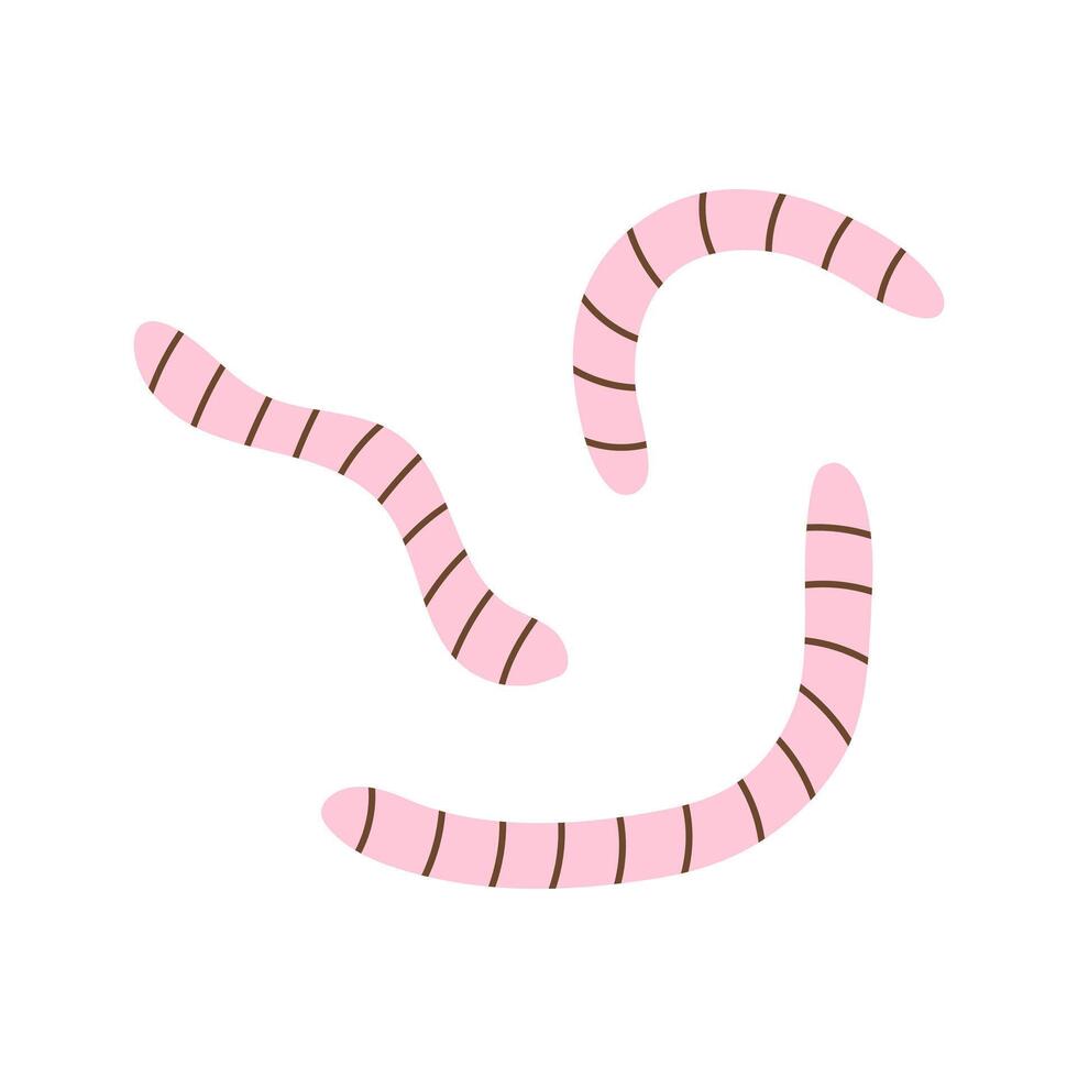 Pink Worms Set vector