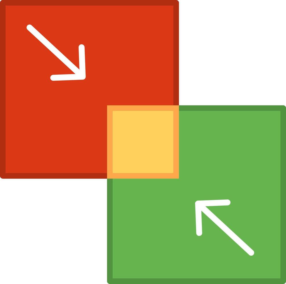 Combine Flat Multicolored Icon Design vector
