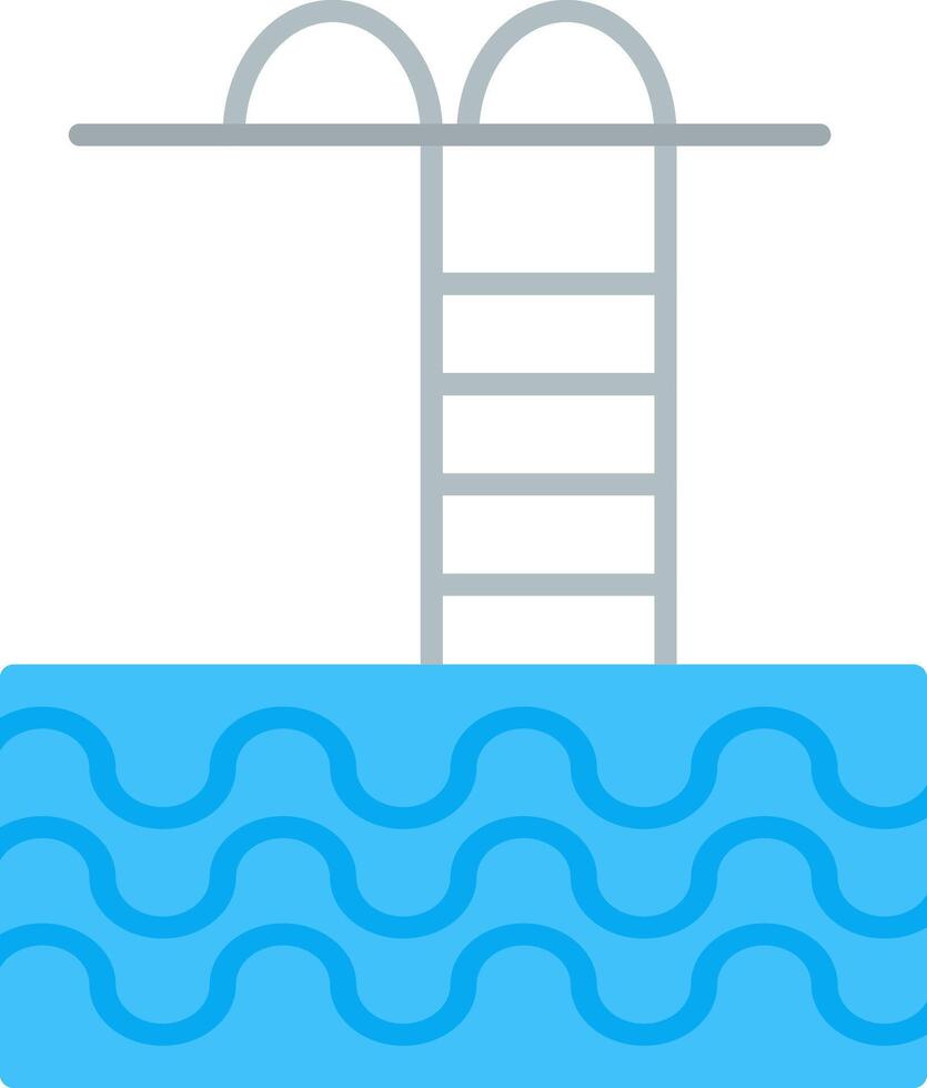 Swiming pool Flat Multicolored Icon Design vector