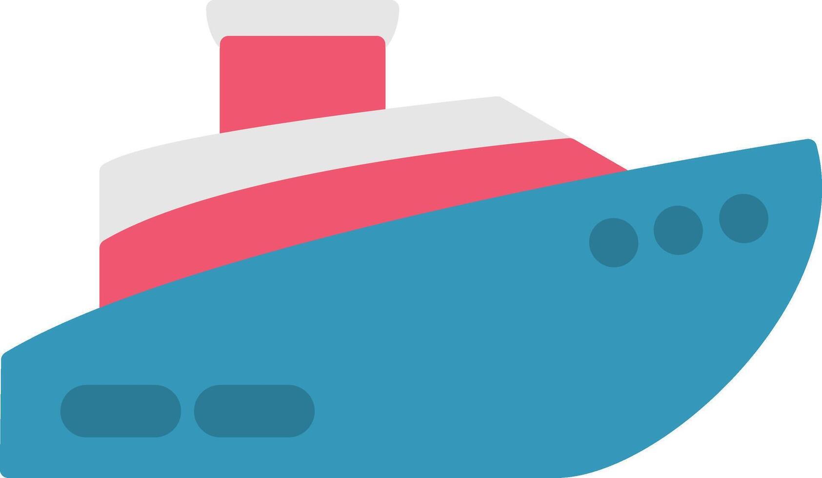 Ship Flat Multicolored Icon Design vector