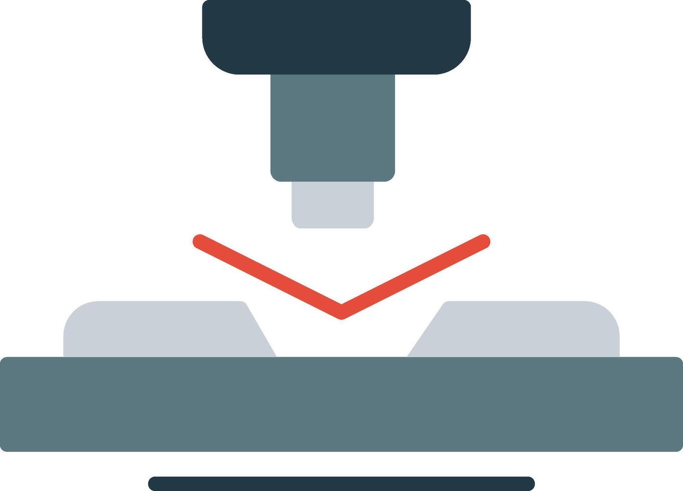Press Flat Multicolored Icon Design vector