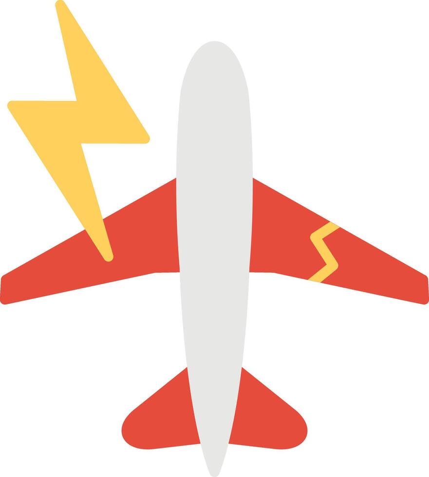 Airplane lightning clipart vector