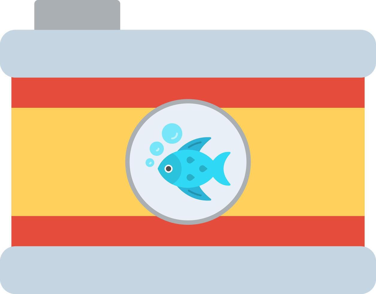 Canned Food Flat Multicolored Icon Design vector