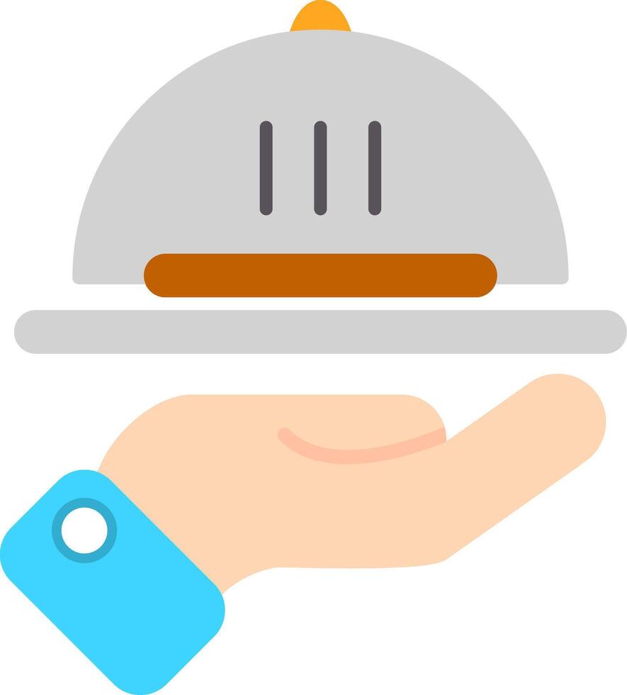 Waiter Flat Multicolored Icon Design vector
