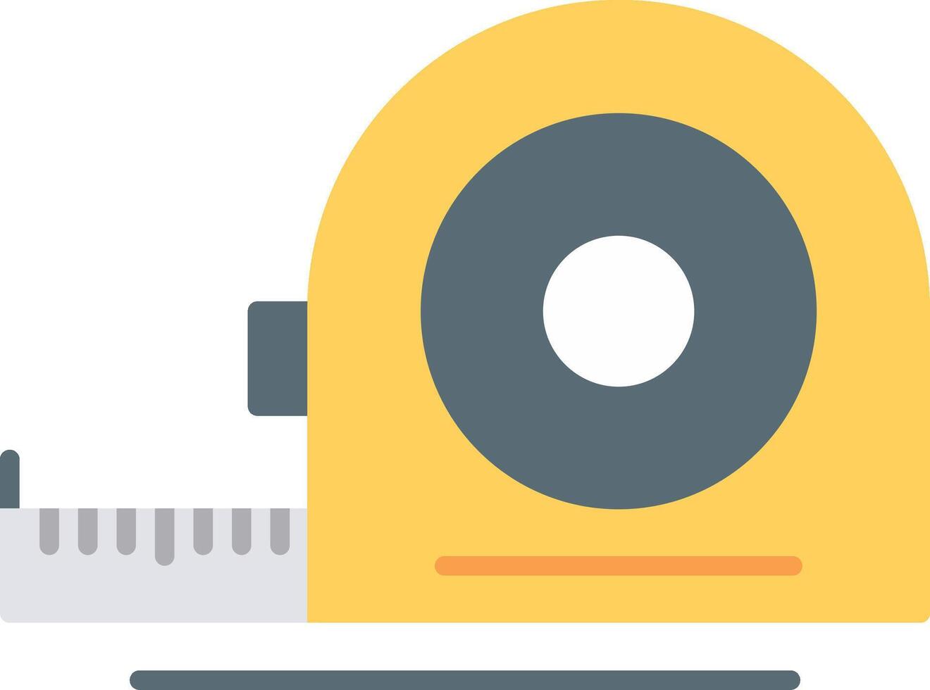 Measuring Tape Flat Multicolored Icon Design vector