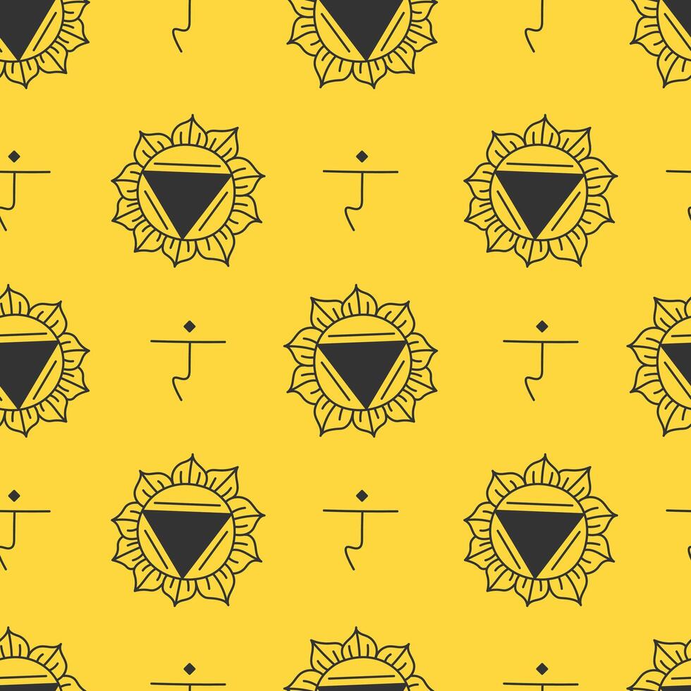 Manipura Chakra Seamless Pattern vector