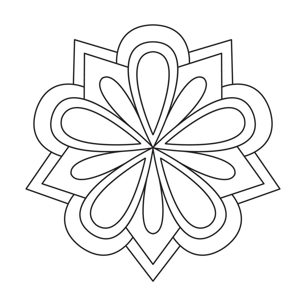 Relax and Unwind Flower Ornament Mandala Pages vector