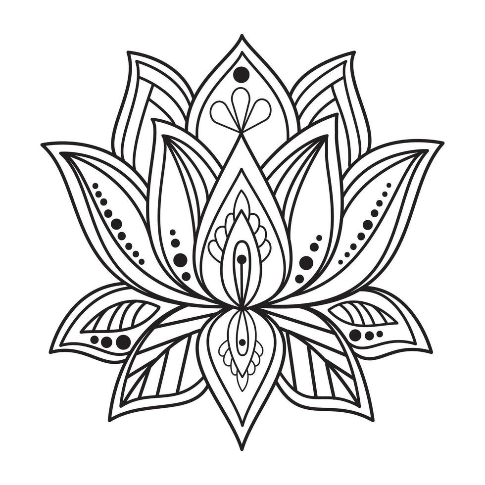 Lutas Mandala Flower Patterns to Color vector