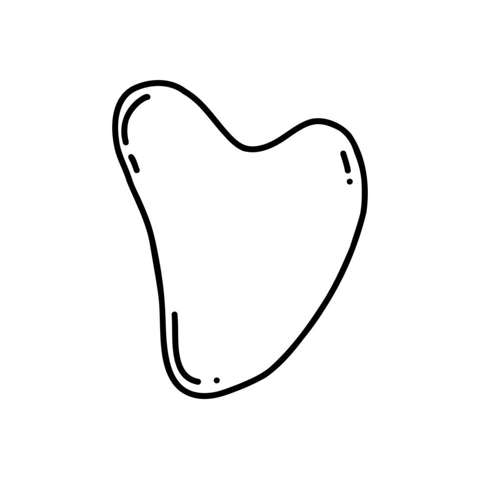 Black Hand Drawn Line Art Massager vector