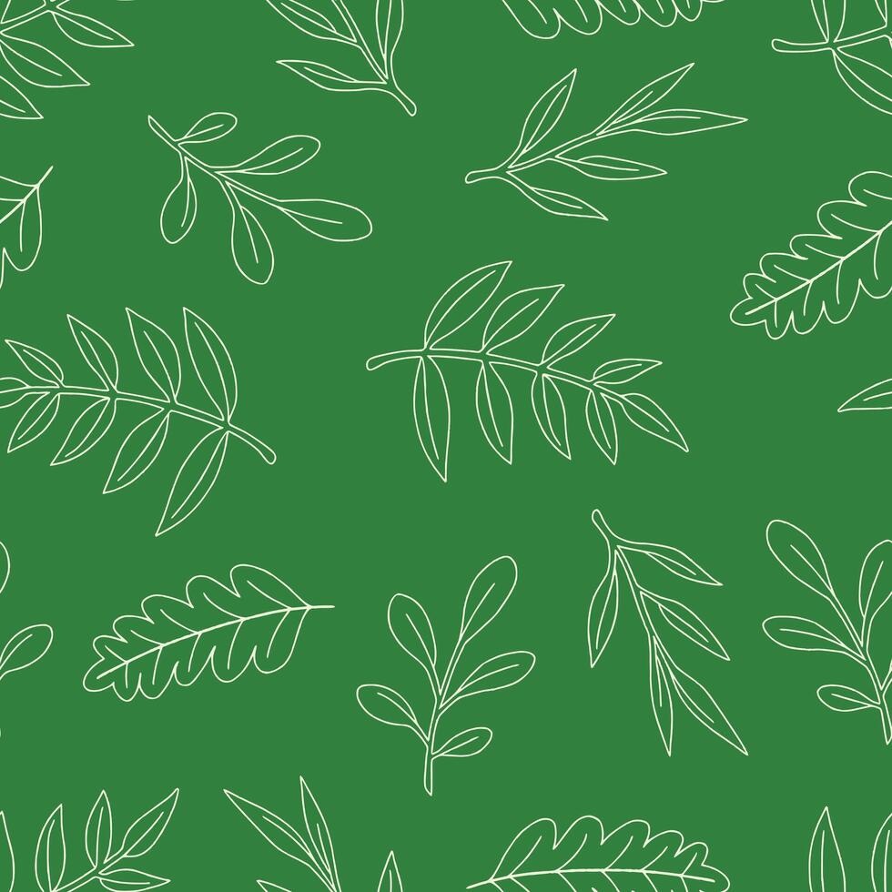 Outline Foliage Seamless Pattern Background for Surface Print Fabric Fashion Wrapping vector