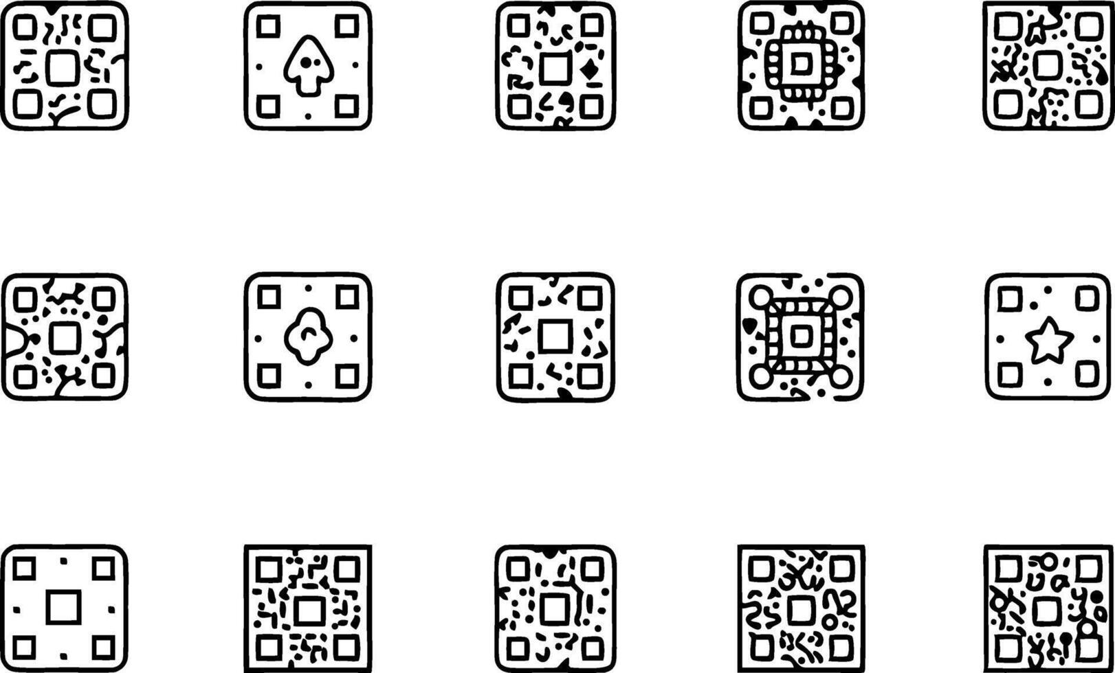 Scan Me Sign and QR Code Icons vector