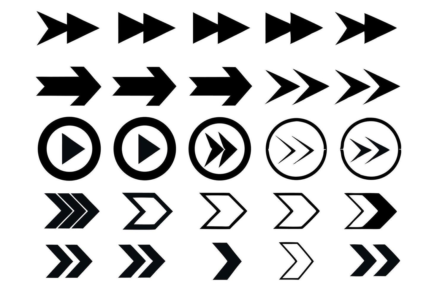 App Navigation Arrows - Minimal Set vector