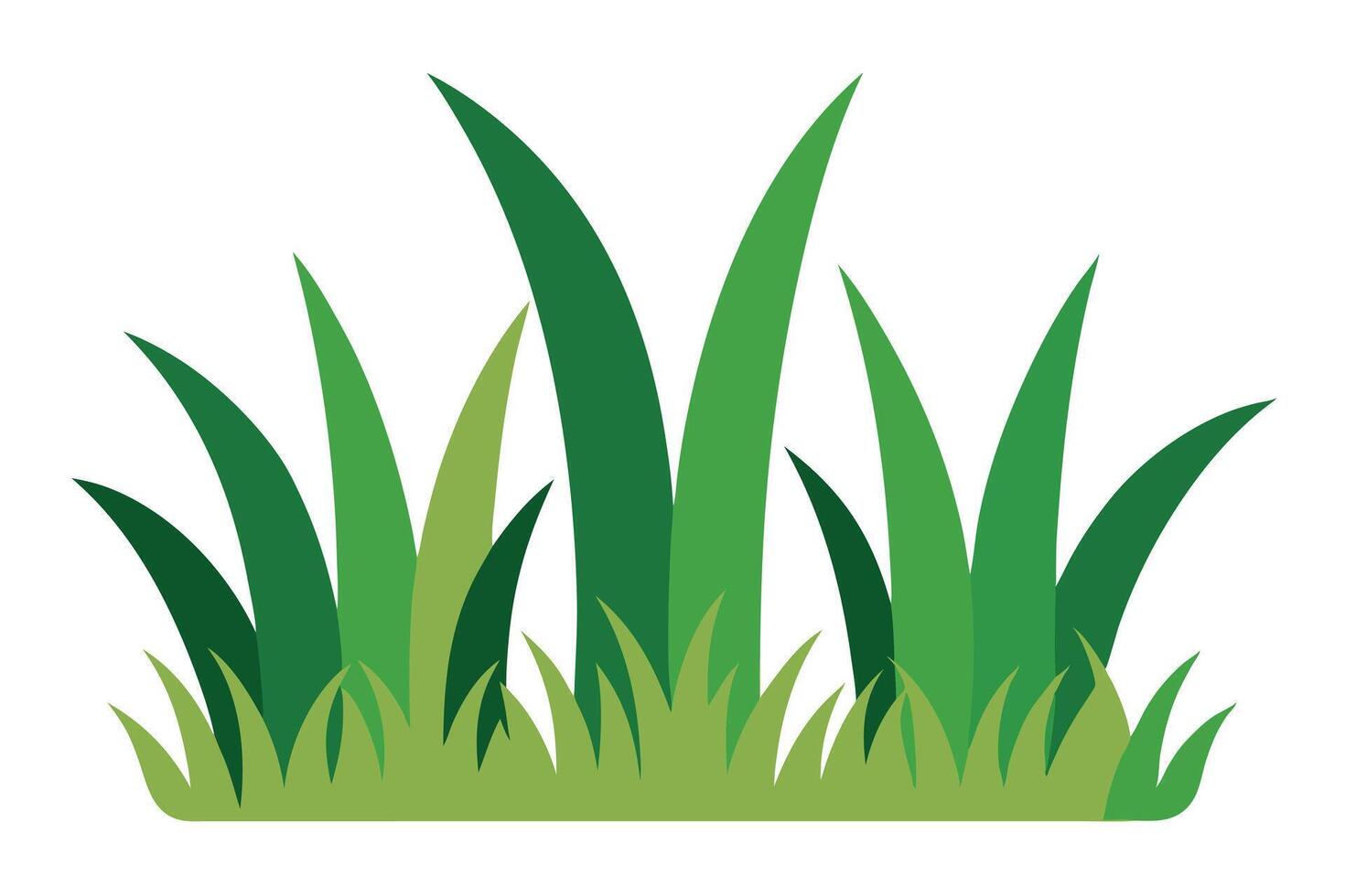 Fresh Green Grass Patch Clump with Blades Isolated vector