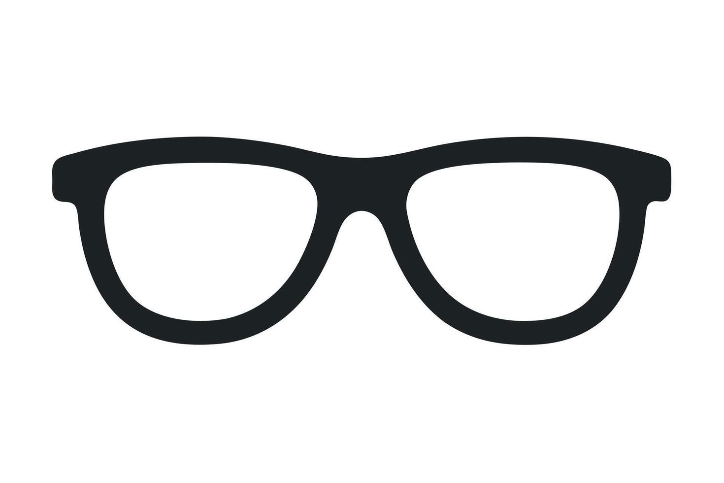 Isolated Eyeglasses Simple Icon with Round Frames Design vector