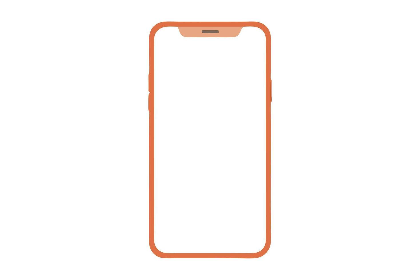Minimalist Framed Mobile Phone Mockup Display with vector