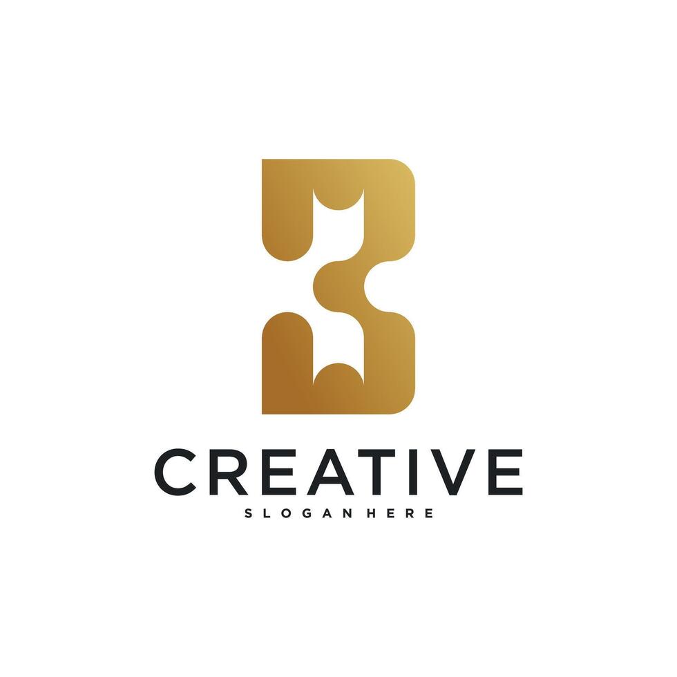 Initial letter B logo, abstract concept designs vector
