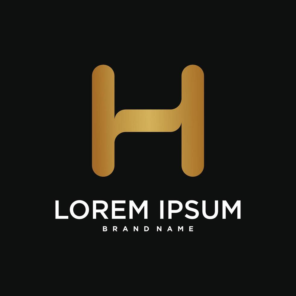 Initial letter H logo, abstract design vector