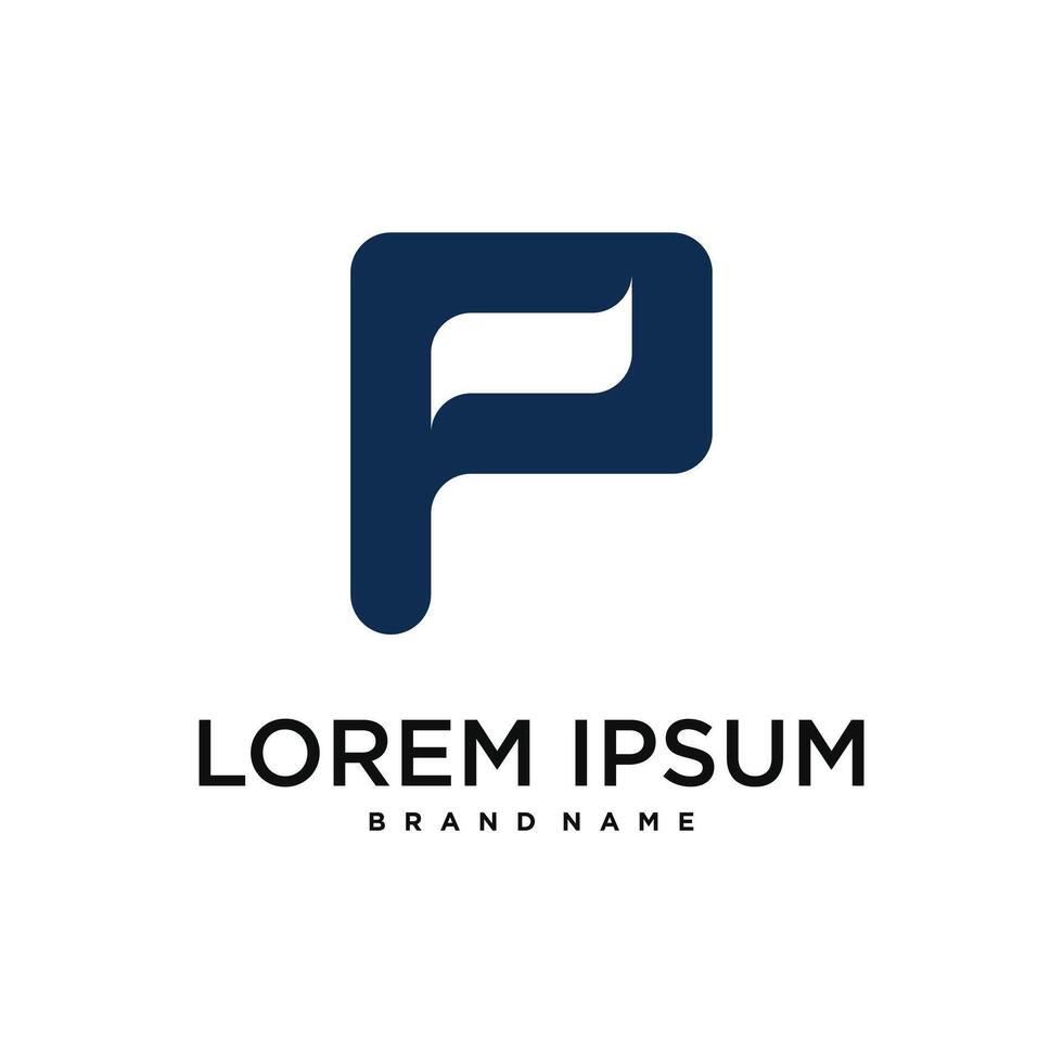 Initial letter P logo, abstract concept designs vector