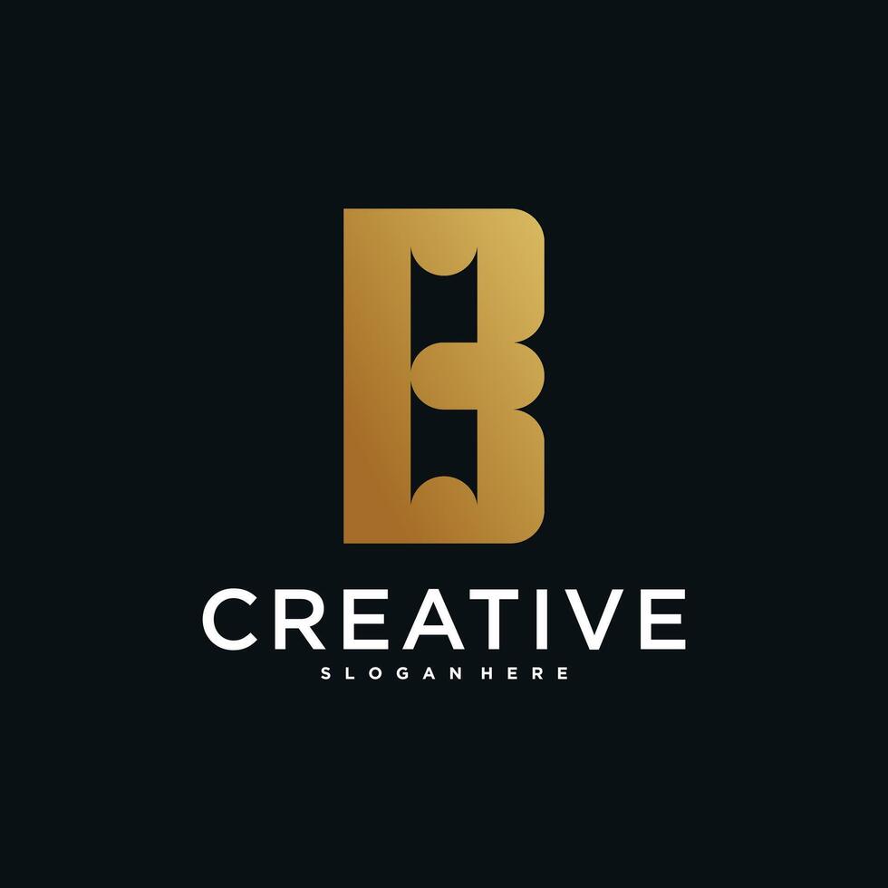 Initial letter B logo, abstract concept design vector