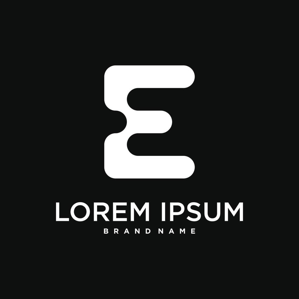 Initial letter E logo vector
