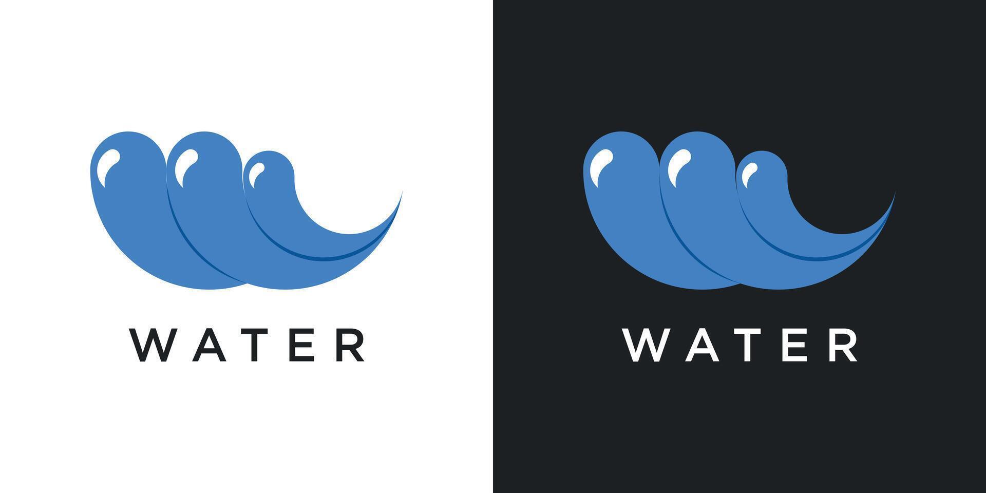 Abstract water logo design template. Premium vector