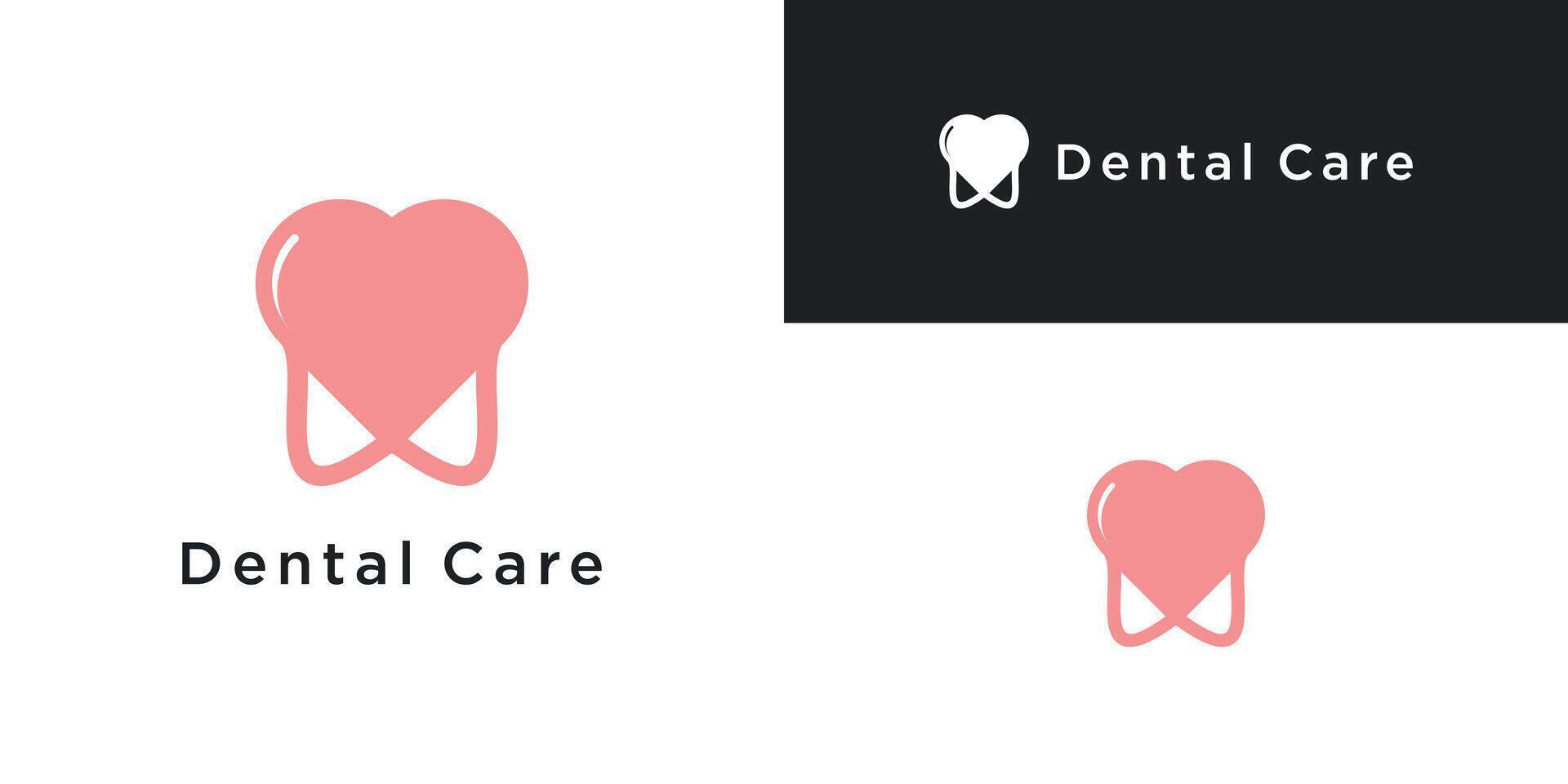 Creative modern dental logo design. Premium vector