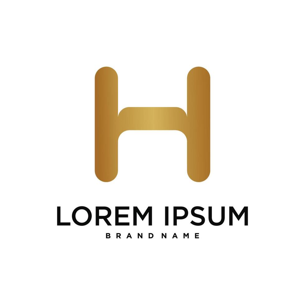 Initial letter H logo, abstract designs. Premium vector