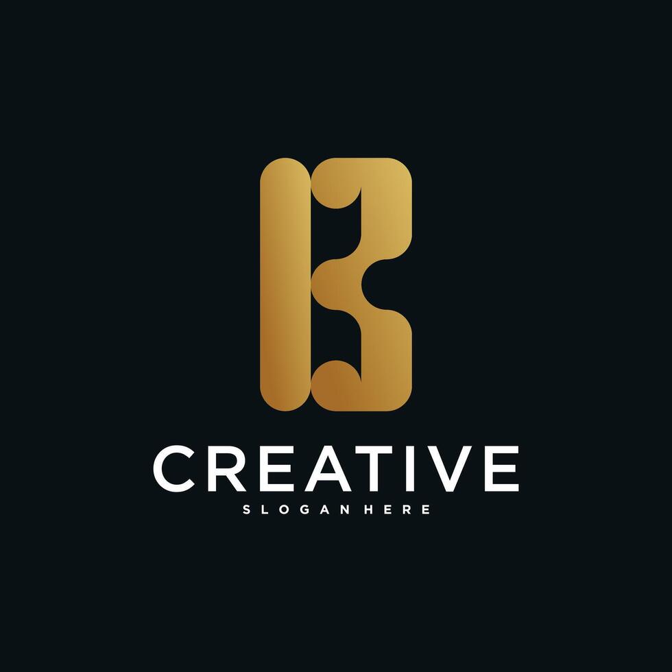 letter B logo, abstract concept design vector