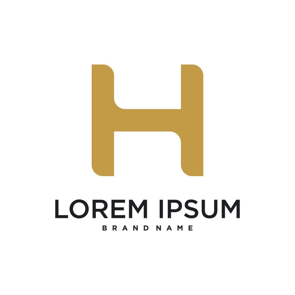 Initial letter H logo, abstract designs vector