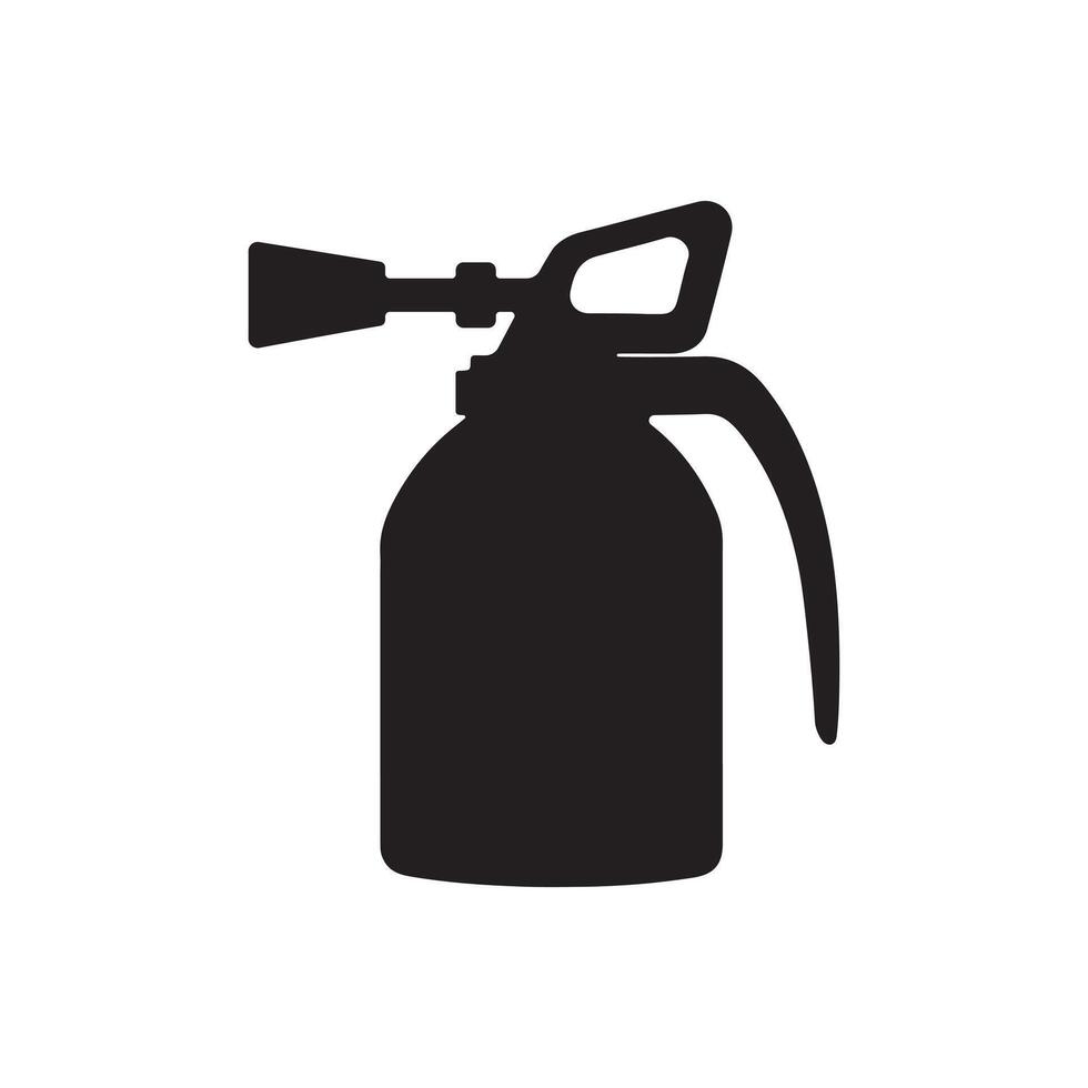 Fire safety extinguisher silhouette design on a white background vector