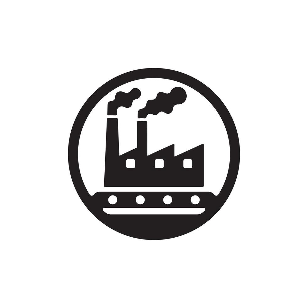 Industrial factory silhouette design illustration vector